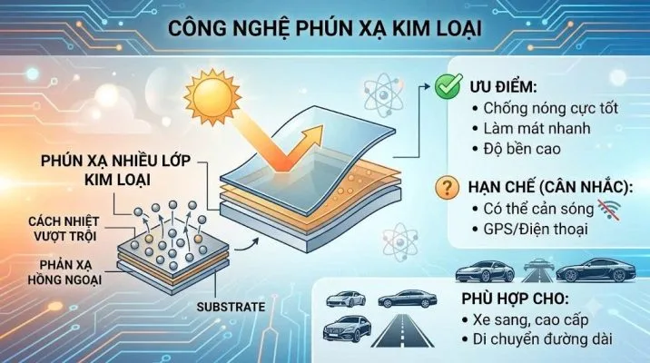 Phim cách nhiệt công nghệ phún xạ kim loại với nhiều ưu điểm vượt trội