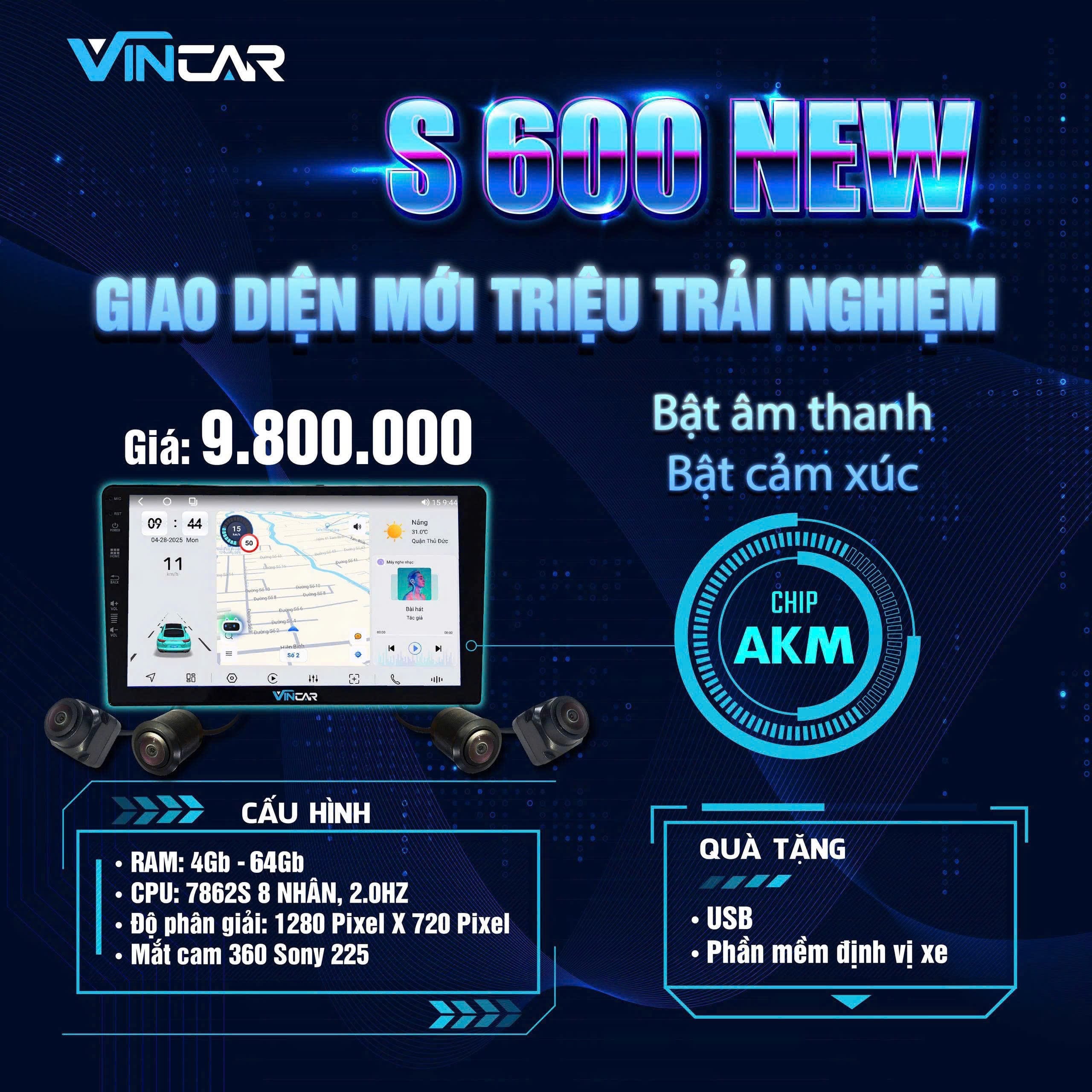 MÀN HÌNH ANDROID VINCAR S600 360 1 MÀN HÌNH ANDROID VINCAR S600 360