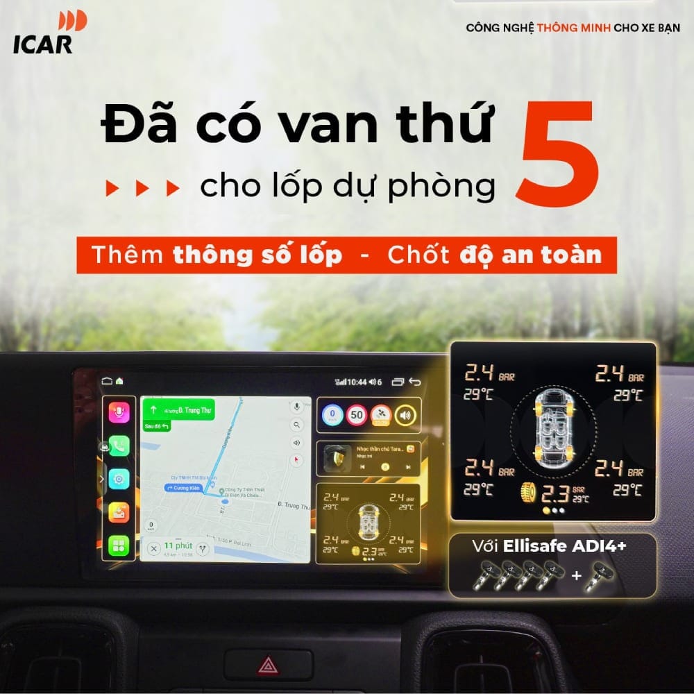 Cảm biến áp suất lốp ICAR Ellisafe ADI4+ 2 Cảm biến áp suất lốp ICAR Ellisafe ADI4+ - Ảnh 2