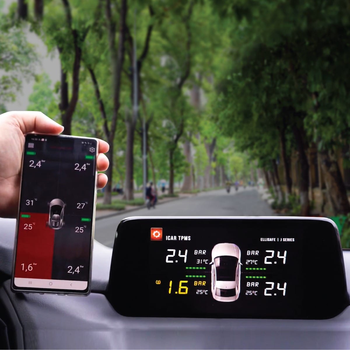 Cảm biến áp suất lốp ICAR Ellisafe J3 2 Cảm biến áp suất lốp ICAR Ellisafe J3 - Ảnh 2
