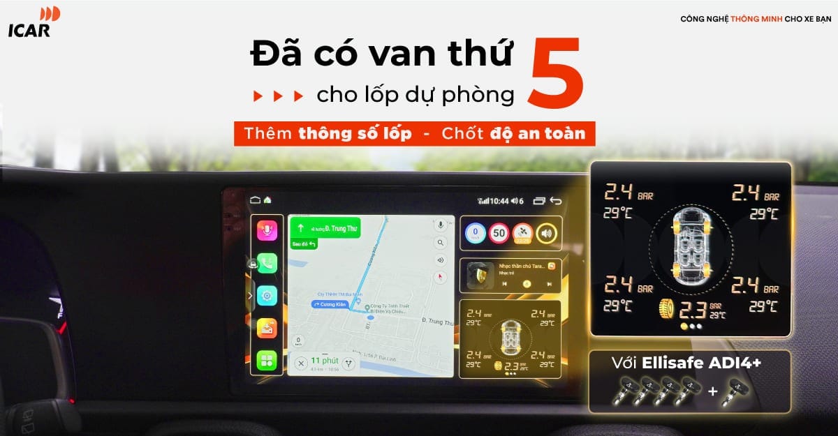 Cảm biến áp suất lốp ICAR Ellisafe ADI4+ 2 Cảm biến áp suất lốp ICAR Ellisafe ADI4+ - Ảnh 2