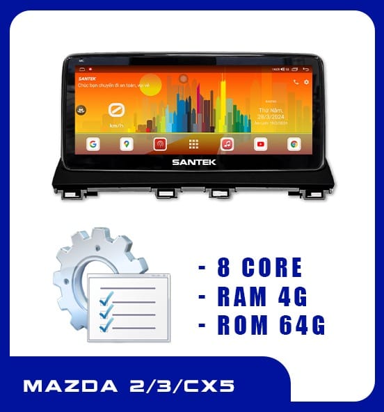 Santek Mazda CX5 360/ 1 hệ điều hành 1 Santek Mazda CX5 360/ 1 hệ điều hành