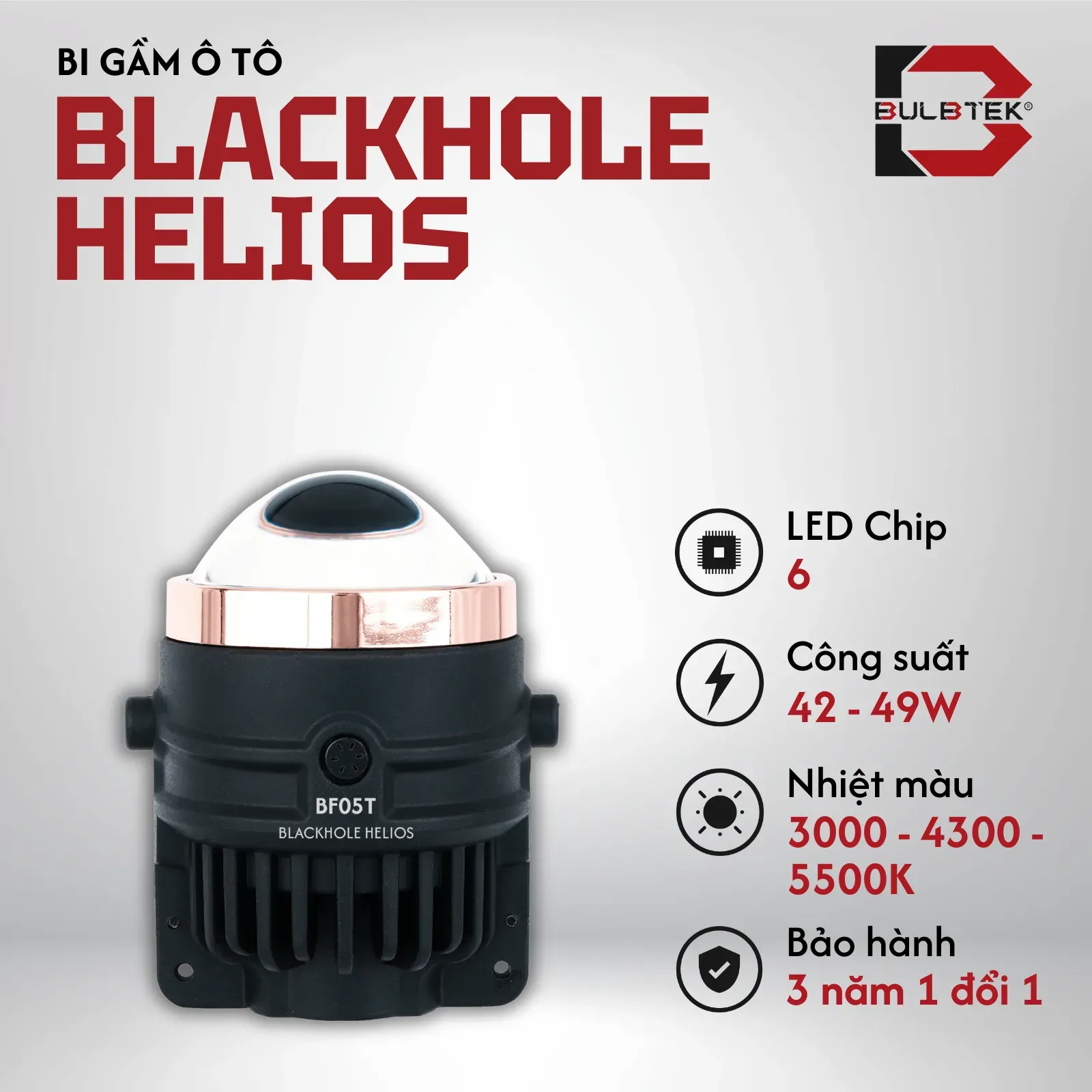BI GẦM Ô TÔ BLACKHOLE HELIOS BULBTEK 1 BI GẦM Ô TÔ BLACKHOLE HELIOS BULBTEK